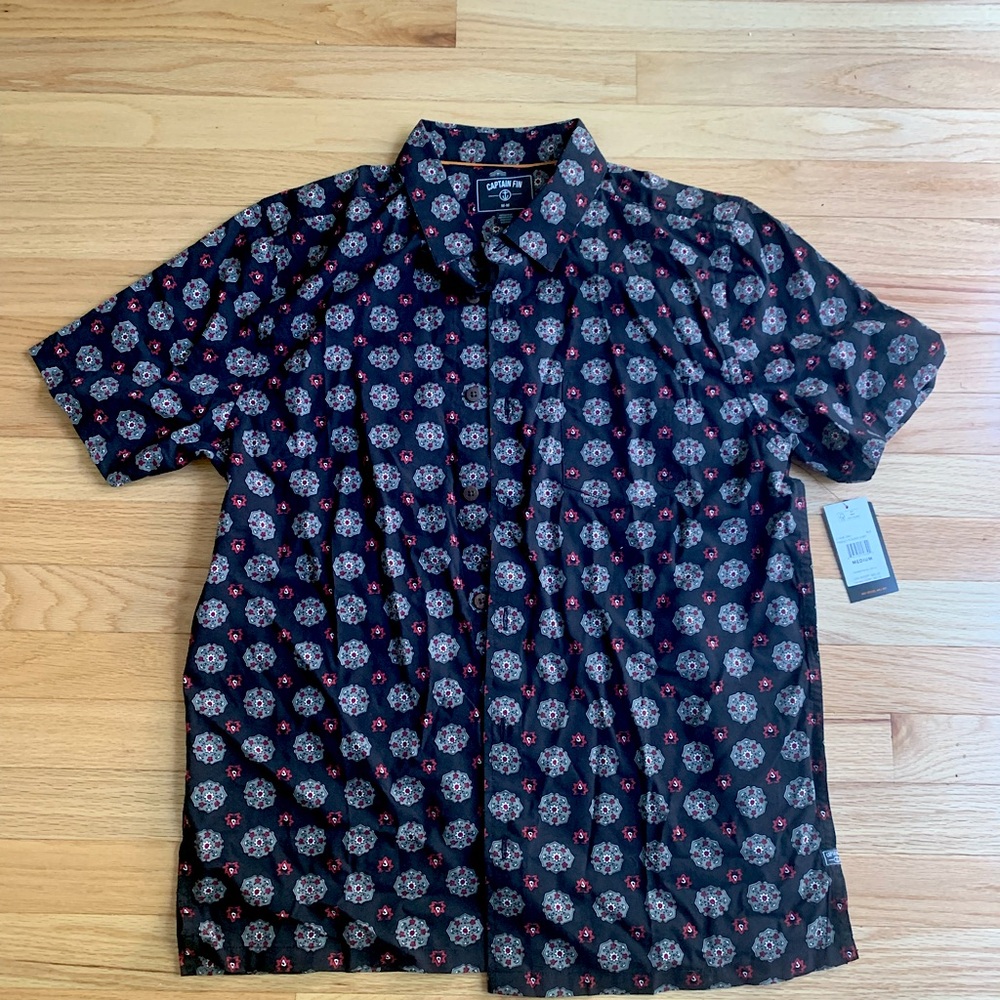 Captain Fin Button Down Shirt NWT